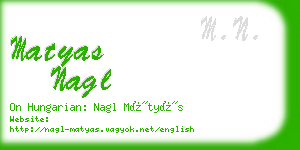 matyas nagl business card